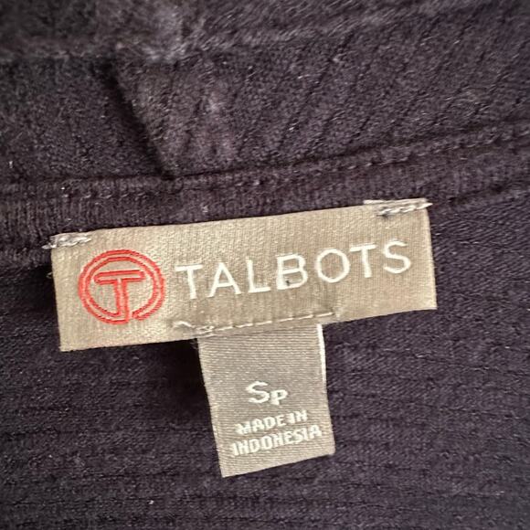 T by Talbots Navy Blue Cardigan Sweater Drawstring Athleisure Travel Loungewear - Picture 5 of 7